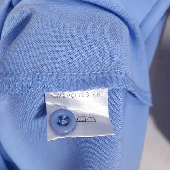 Women's Floral Embroidered Tunic Top Size Small Pleated CottageCore Blue - Picture 14 of 16